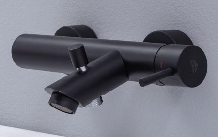 Смеситель для ванны с душем Paffoni Light LIG022NO настенный черный