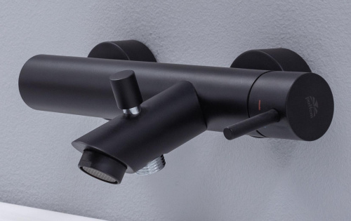 Смеситель для ванны с душем Paffoni Light LIG022NO настенный черный без термостата - фото 3