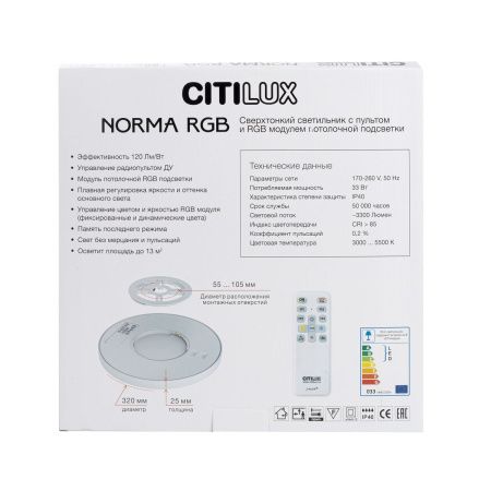 Светильник потолочный Citilux Norma (Норма) CL749320