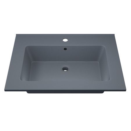 Раковина из искусственного камня Uperwood Parma Quartz 291003002 70х50 полувстраиваемая цвет серый