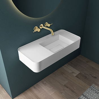 Смеситель Vincea Groove VBFW-4G1BG4 настенный вороненая сталь