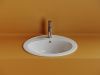 Раковина из сантехнического фарфора Ceramica Nova SUN CN6079 60х50 встраиваемая цвет белый 1 отверстие под смеситель