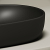 Раковина из сантехнического фарфора Ceramica Nova ELEMENT CN6047MB 60х42 накладная цвет черный матовый без отверстий под смеситель