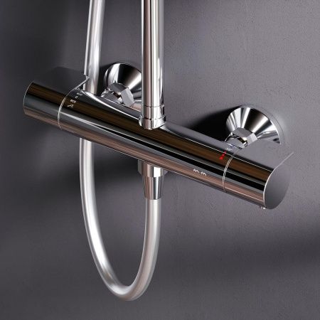 Душевая стойка Am.Pm X-Joy F0785A400 настенная цвет хром с термостатом