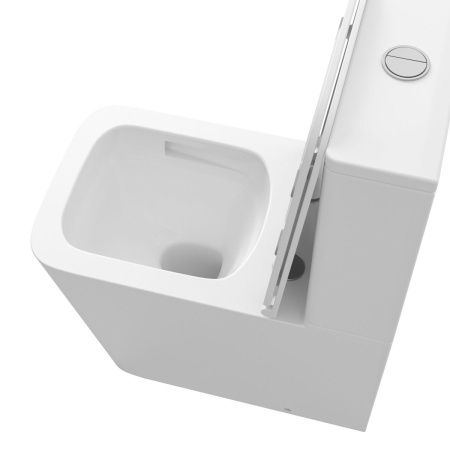 Унитаз напольный с бачком Grossman Торнадо GR-4418SQ белый с сиденьем микролифт безободковый смыв торнадо