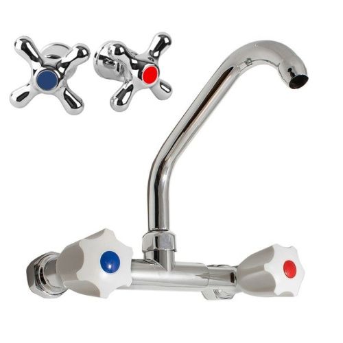 Смеситель для кухни Сантаком 100019с настенный хром - фото 2