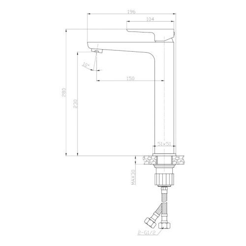 Смеситель для раковины Esko SAMARA SMR25 на столешницу хром - фото 3