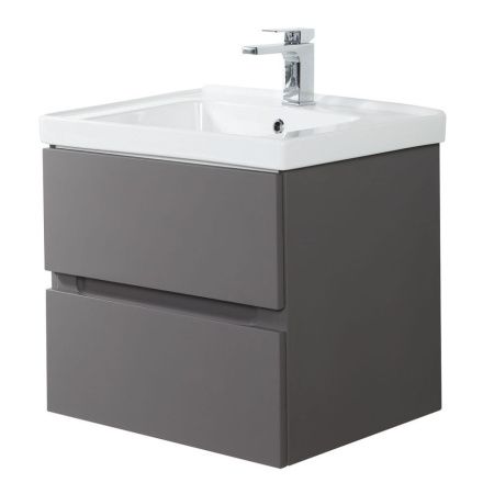Тумба под раковину Art&Max TECHNO AM-Techno-700-2C-SO-ZB815 70х50 подвесная цвет серый