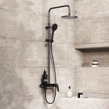 Душевая стойка Damixa Jupiter 977730300 настенная цвет черный
