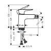 Смеситель Hansgrohe Talis E 71721000 на биде хром