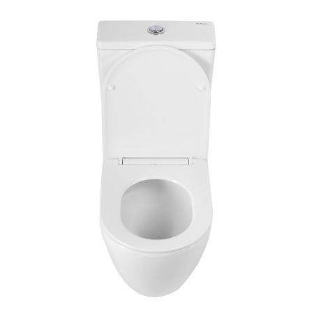 Чаша унитаза напольная BelBagno SFERA-R BB2141CP-TOR/SC цвет белый без бачка с сиденьем микролифт безободковая смыв торнадо