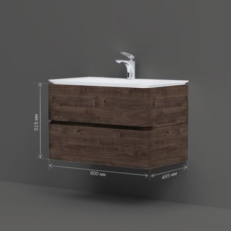 Тумба под раковину Am.Pm Sensation M30FHX0802TF 80х50 подвесная цвет коричневый