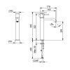 Смеситель Fantini Nostromo 50 13 E806WF на раковину черный