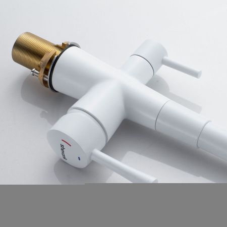 Смеситель для кухни Shevanik S528C на мойку белый