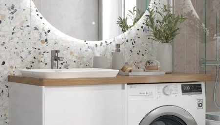 Раковина из сантехнического фаянса CeramaLux 78444 60х40 встраиваемая цвет белый без отверстий под смеситель