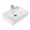 Раковина из сантехнического фаянса BelBagno BB1340 50х40 накладная цвет белый 1 отверстие под смеситель