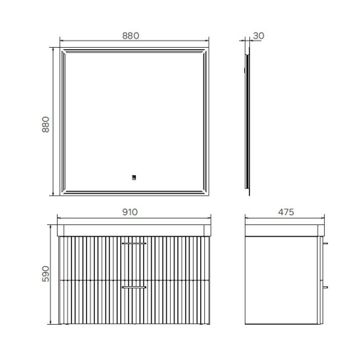 Тумба с раковиной Comforty 00-00021037CF 91x3x88 - фото 2