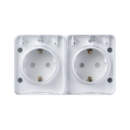 Розетка 2-ая с/з со шторками 16А Systeme Electric AtlasDesign (АтласДесигн) ATN540126