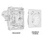 Комплект механизма розетки 2USB A+C 20W (быстрая зарядка) с/з Ambrella Volt Alfa (Алфа) MA910010