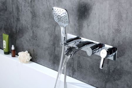 Смеситель для ванны и душа LeMark Atlantiss LM3224C встраиваемый в стену хром