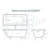 Ванна чугунная Delice Aurora DLR230617 140х70 пристенная прямоугольная без ножек