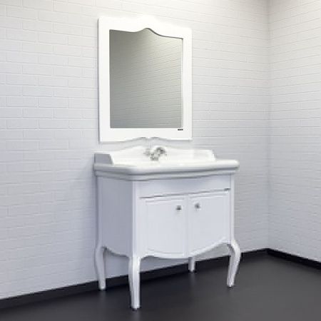 Тумба с раковиной Comforty Лувр 00004148935CF 90х60 напольная цвет белый