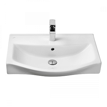 Раковина керамическая Onika Беверли 1WH302501 65х48 накладная цвет белый 1 отверстие под смеситель