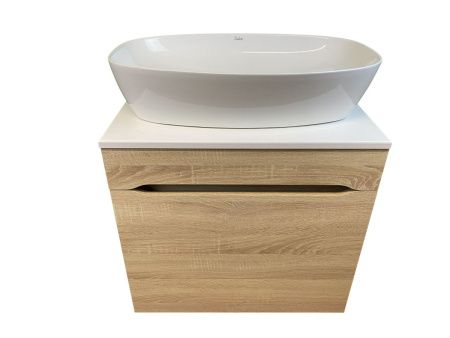 Тумба с раковиной Sintesi STL.W7015_SIN-LVB-APP-405 60х60 подвесная цвет бежевый