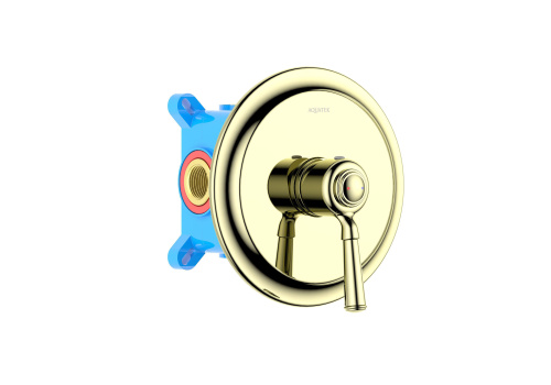 Смеситель для душа Aquatek КЛАССИК AQ1566PG встраиваемый в стену золото без термостата - фото 2