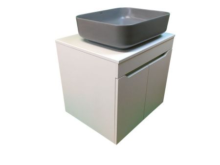 Тумба с раковиной Sintesi STL.W7019_SIN-LVB-APP-409GM 60х60 подвесная цвет белый