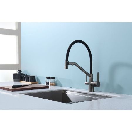 Смеситель для кухни Raglo R80 R80.62.09 на мойку графит