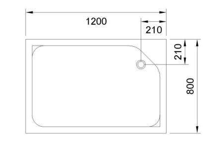 Душевой поддон акриловый Royal Bath HP RB8120HP-R 120х80 белый с ножками