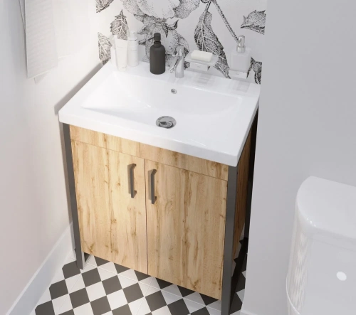 Тумба под раковину 1MarKa Grunge Loft Ц0000008499 69х43х84,5 - фото 5