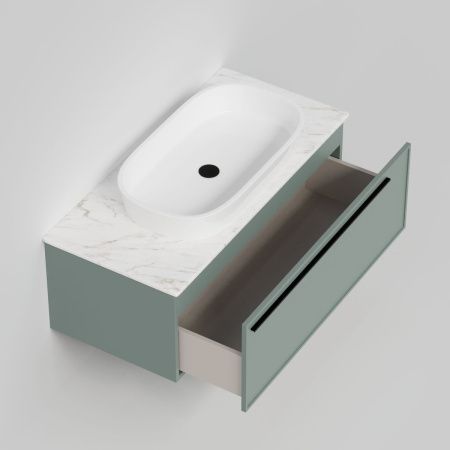 Тумба со столешницей La Fenice ELBA NFNC-01-ELB-G-100-3-GG 100х50 подвесная цвет синий/серый