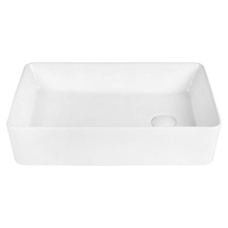 Раковина из сантехнического фарфора Bond Cube S67-500 50х30 накладная цвет белый без отверстий под смеситель
