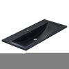 Раковина из искусственного камня Uperwood Foster Quartz 291030047 100х50 полувстраиваемая цвет черный