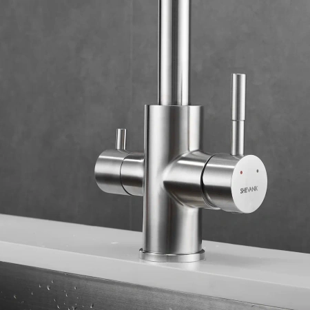 Смеситель для кухни Shevanik S868B на мойку сатин