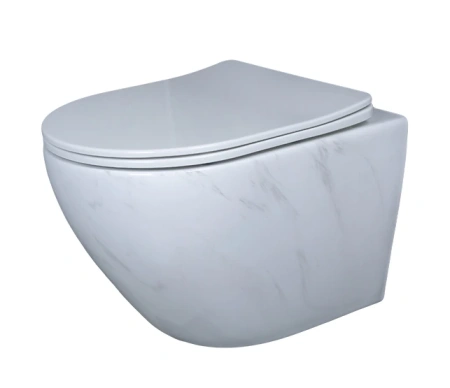 Унитаз подвесной Gid Convexo 62228Y черный с декором с сиденьем микролифт безободковый смыв торнадо