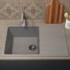 Кухонная мойка Uperwood ECON UPD-507 4010202110 75х50 цвет серый поверхность матовая