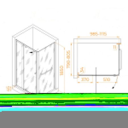 Душевой уголок RGW Passage 410844108-011 100х80 стекло прозрачное профиль хром без поддона