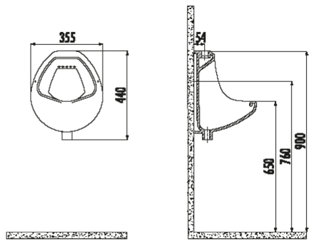 Писсуар Creavit TP600-00CB00E-0000 подвесной белый Писсуар Creavit TP600-00CB00E-0000 подвесной белый