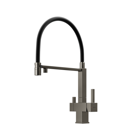 Смеситель для кухни Sancos Moro SC4006GG на мойку вороненая сталь/черный