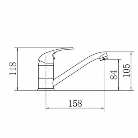 Смеситель для кухни Fashun A4515 на мойку хром