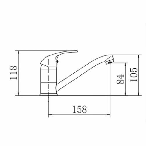 Смеситель для кухни Fashun A4515 на мойку хром - фото 3