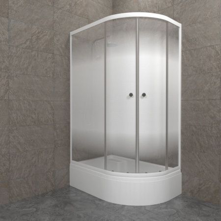 Душевой уголок Тритон Коралл Щ0000068951 120х80 стекло с рисунком профиль белый с поддоном