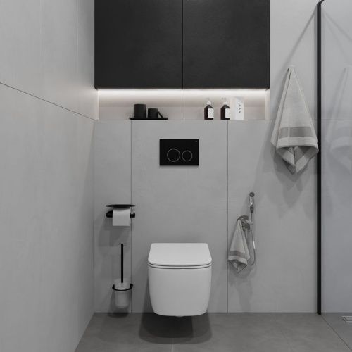 Клавиша смыва механическая IDDIS Unifix UNI03BCi77 цвет черный - фото 2