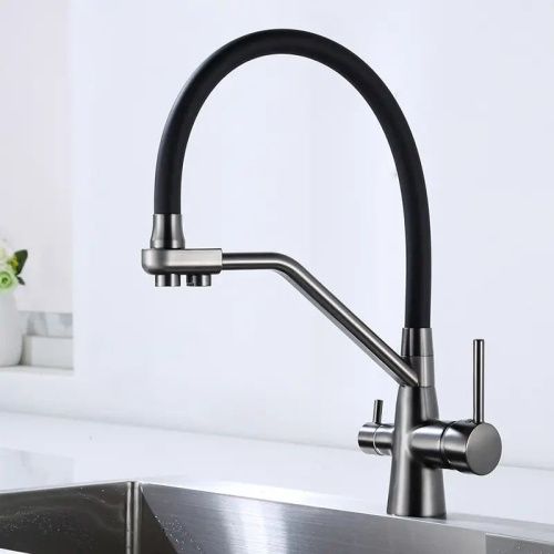 Смеситель для кухни Maretti Eleganza EN31RGF14 на мойку вороненая сталь - фото 4