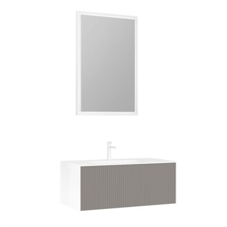 Тумба с раковиной Orka Cube 3000378 100х50 подвесная цвет бежевый