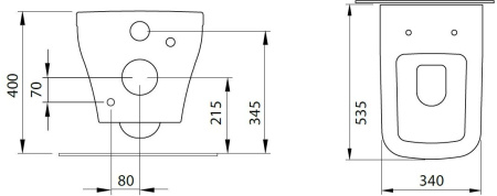 Чаша унитаза подвесная Allen Brau Infinity 4.21011.31 цвет черный матовый без сиденья безободковая каскадный смыв