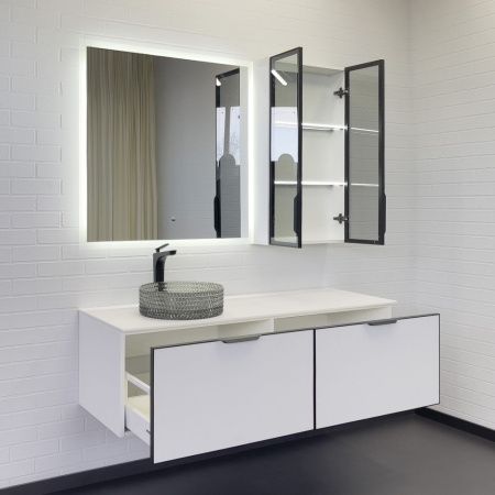 Тумба с раковиной Comforty Онега 00-00017886CF 140х50 подвесная цвет белый